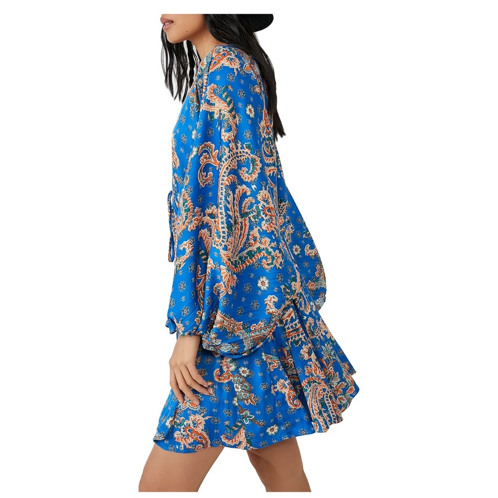 🎉LAST PIECE🎉Printed Arzel Mini Dress in Botanical Combo Free People - Picture 8 of 8